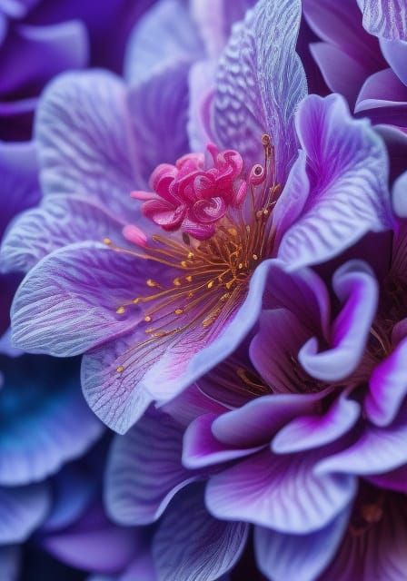 Hyperdetailed Coral Flower with Volumetric Lighting