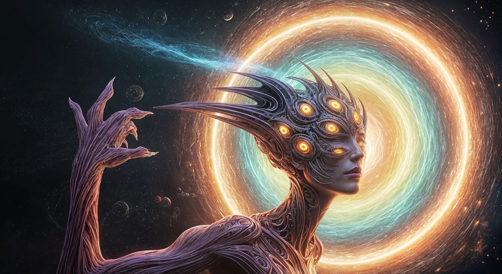 Multi-Eyed Entity Before Dimensional Portal