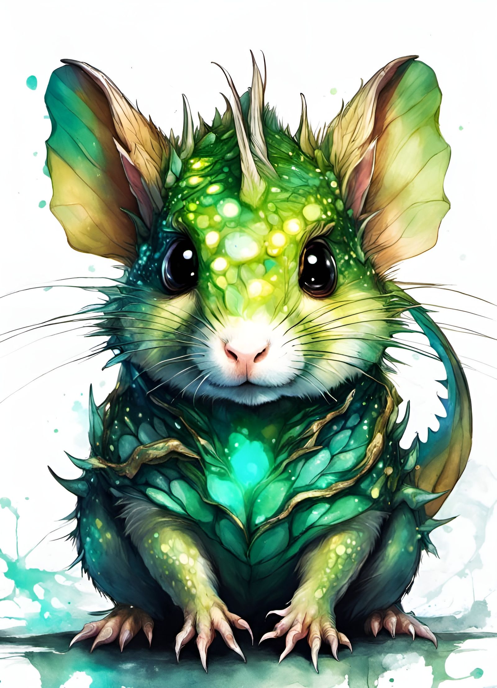 Adorable Bioluminescent Dragon Hamster Hybrid