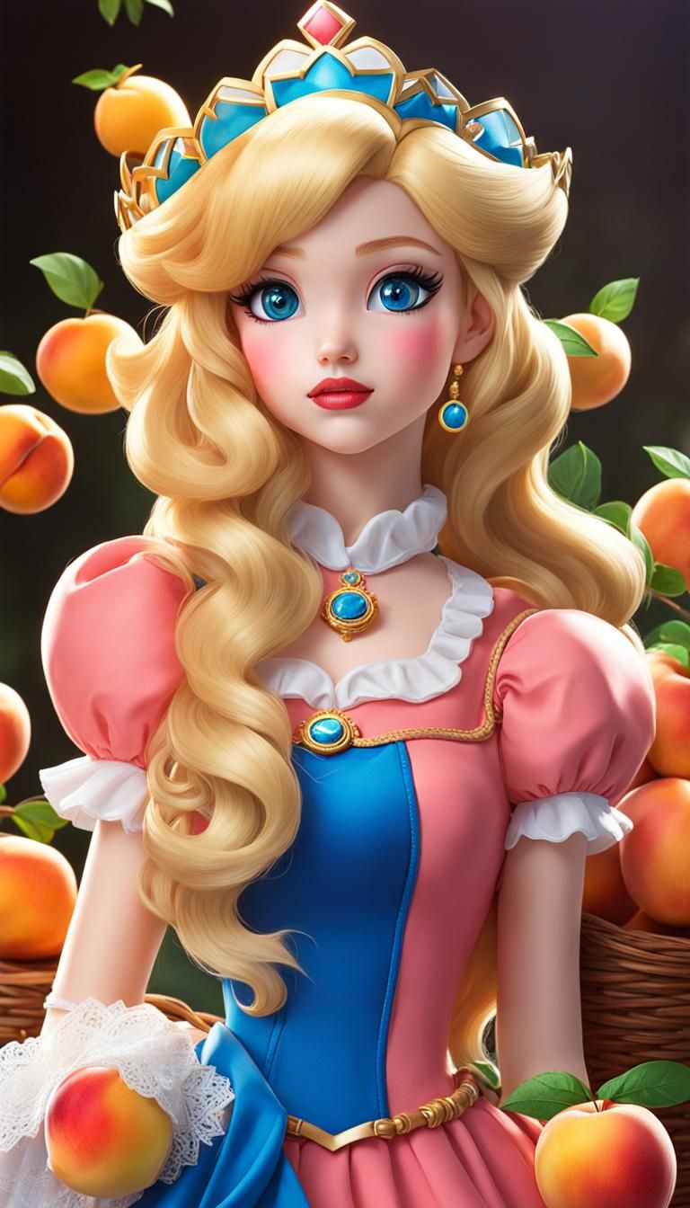 Princess Peach as Peach Cobbler: Detailed Illustration