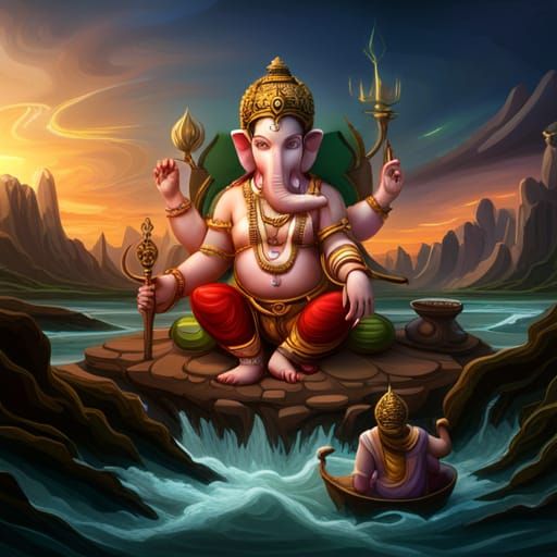 Ganesha on Island