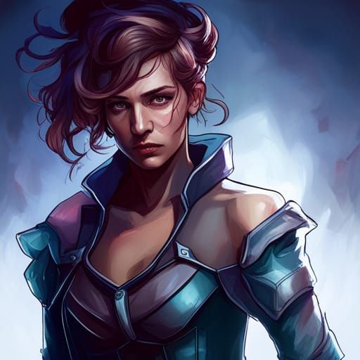 Hyperdetailed Portrait of Female Knight in Digital Art Style
