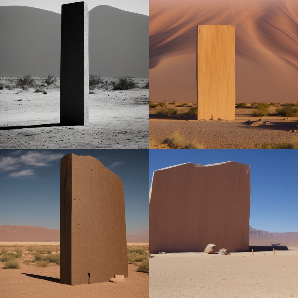 Desert Monolith: AI Generated Art