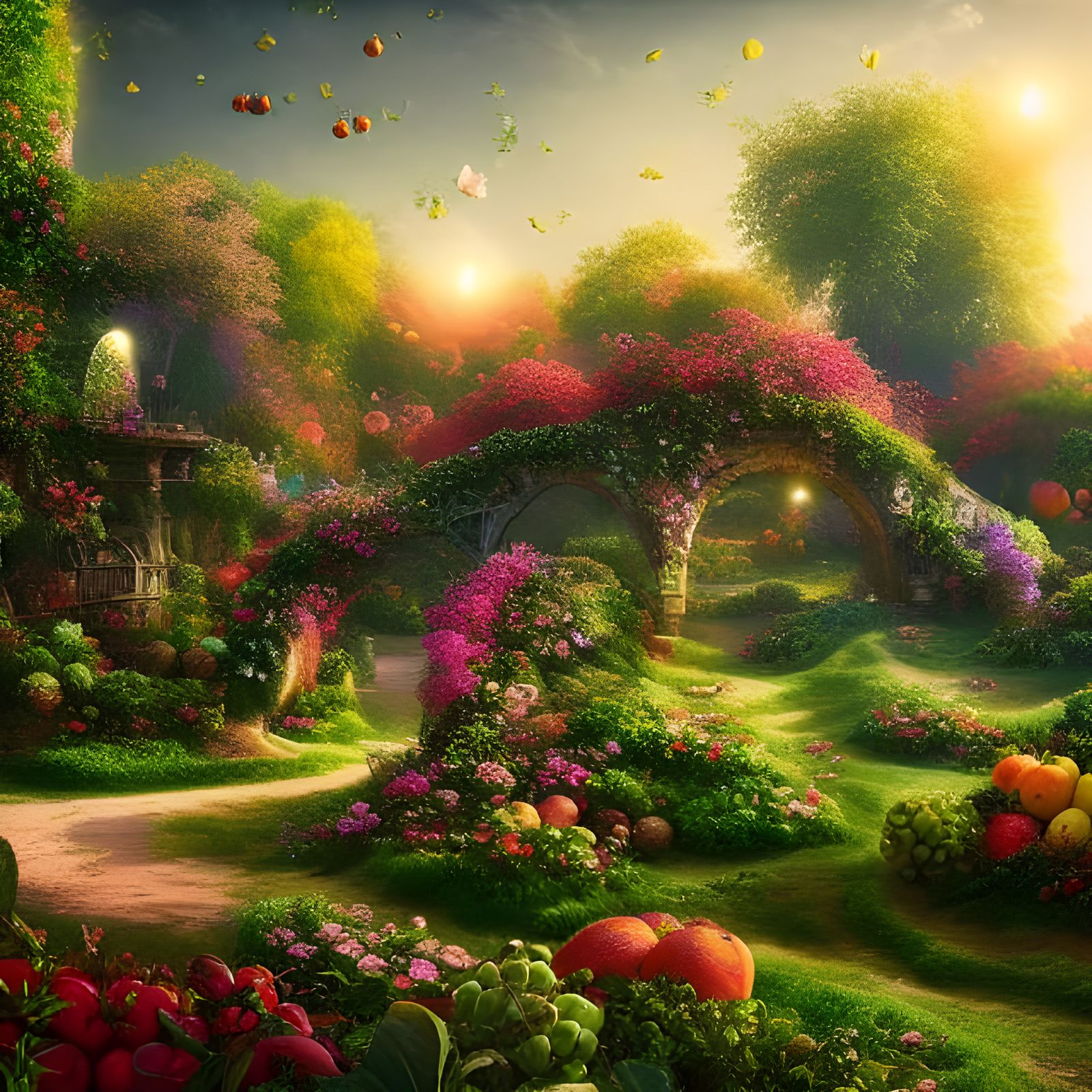 Beautiful Fruit Garden