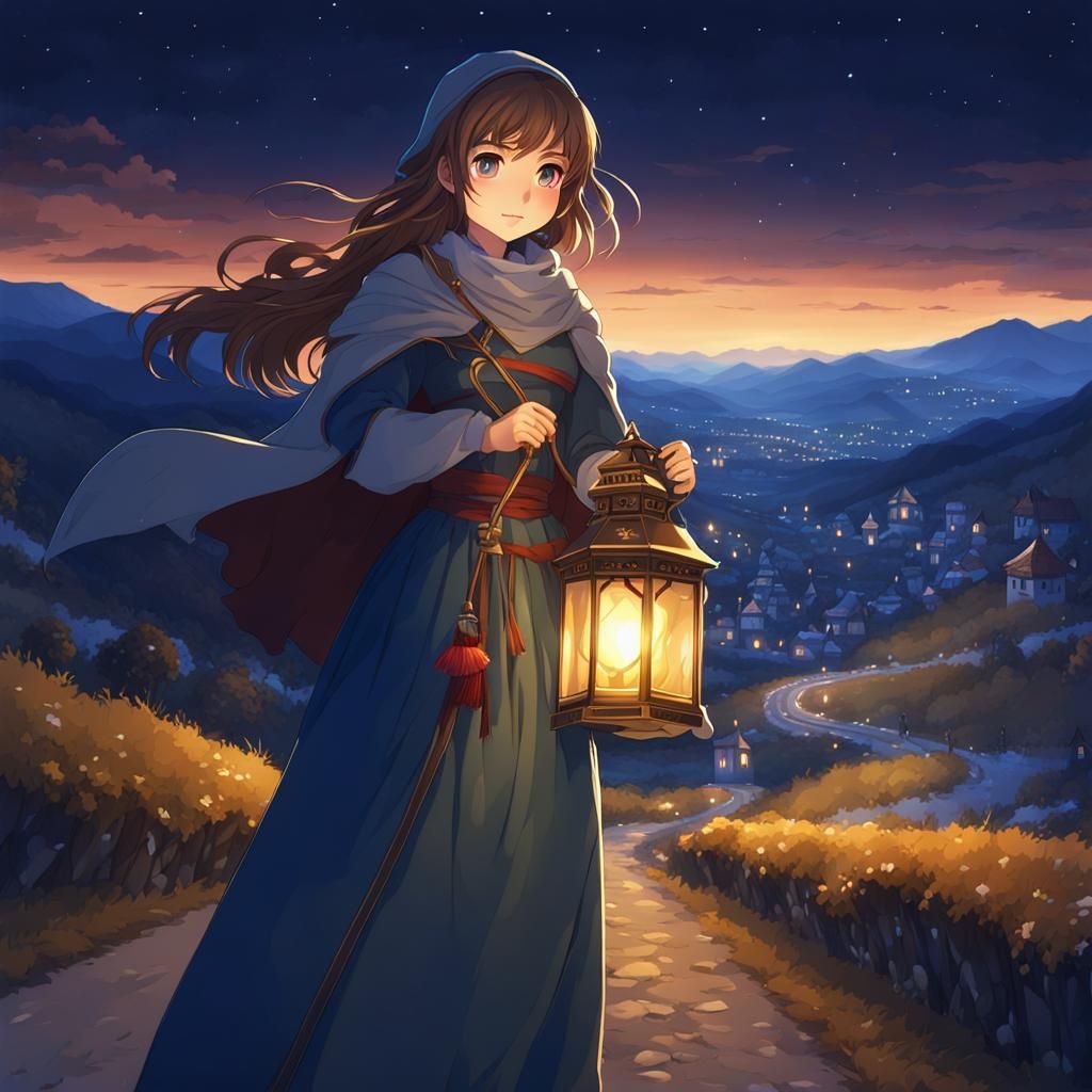 Fantasy Woman Shines on Hilltop Road