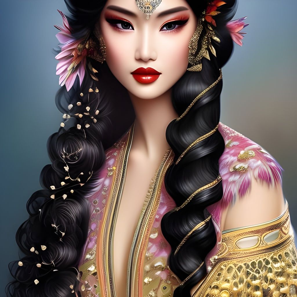 Noir Portrait of a Beautiful Woman in Ethereal Style