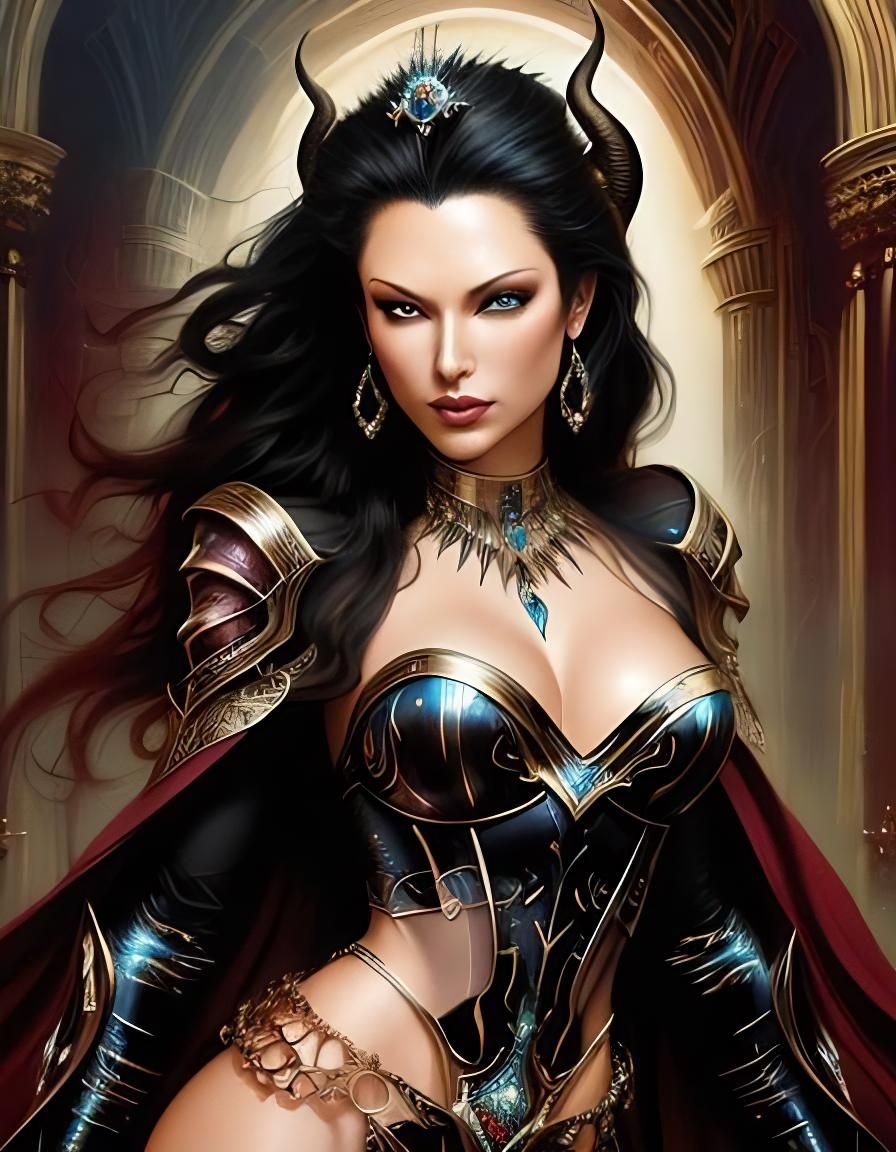 Space Princess Ardarla Portrait in Fantasy Art Style