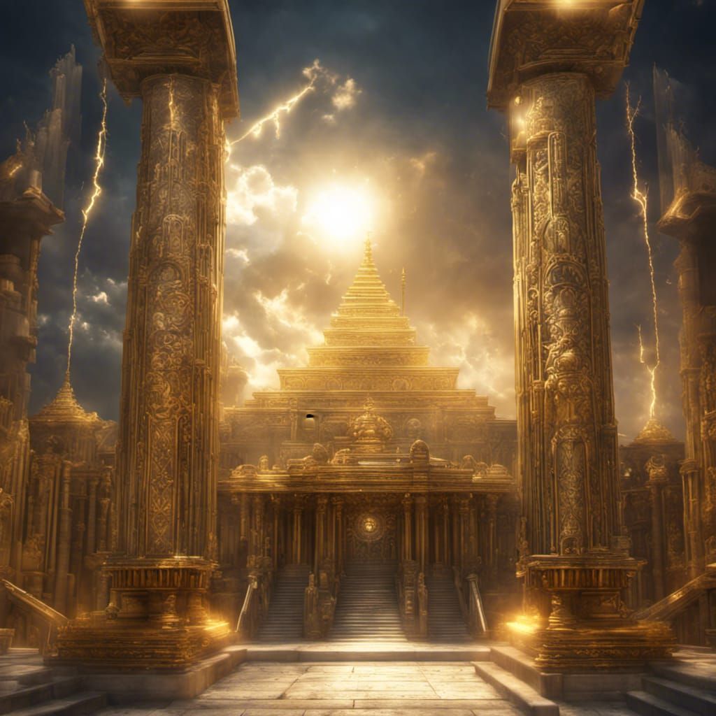 Heavenly City Descent: Stairway to Spiritual Revelation