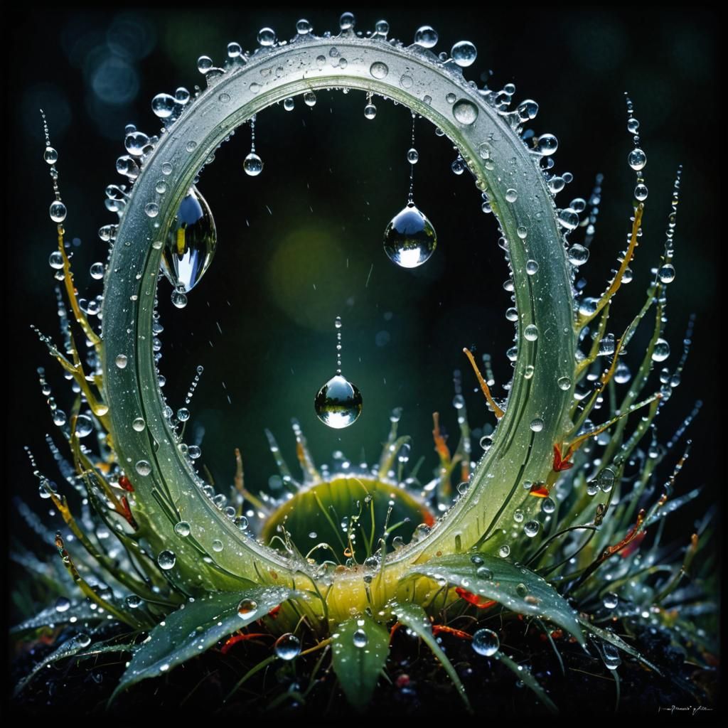 Dew Drops in Morning Light: Surreal Photography