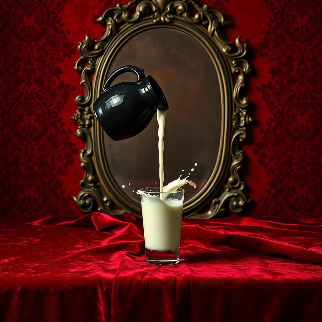 Milk Pouring Still Life in Dutch Masters Style