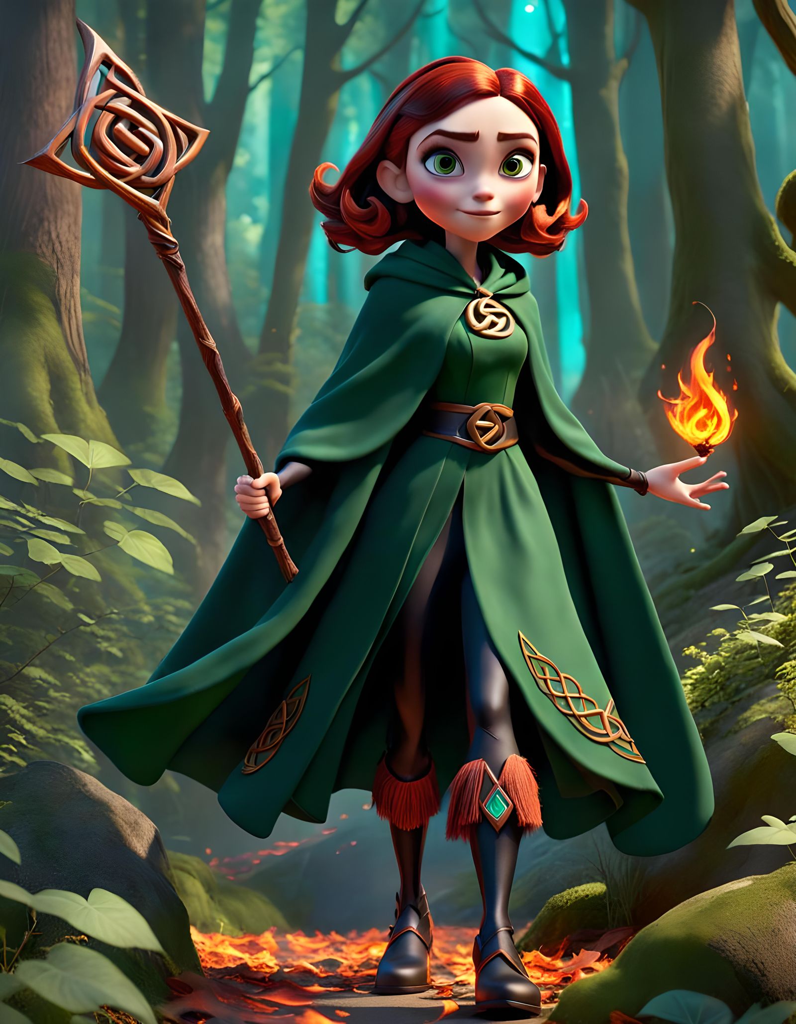 Adorable Witch on a Daring Quest, 3D CGI Art