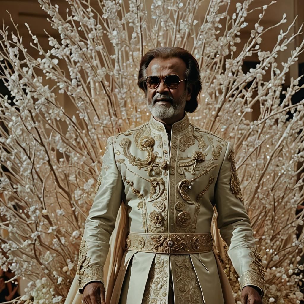 Rajinikanth at the Met Gala Festival: Cinematic Film Still