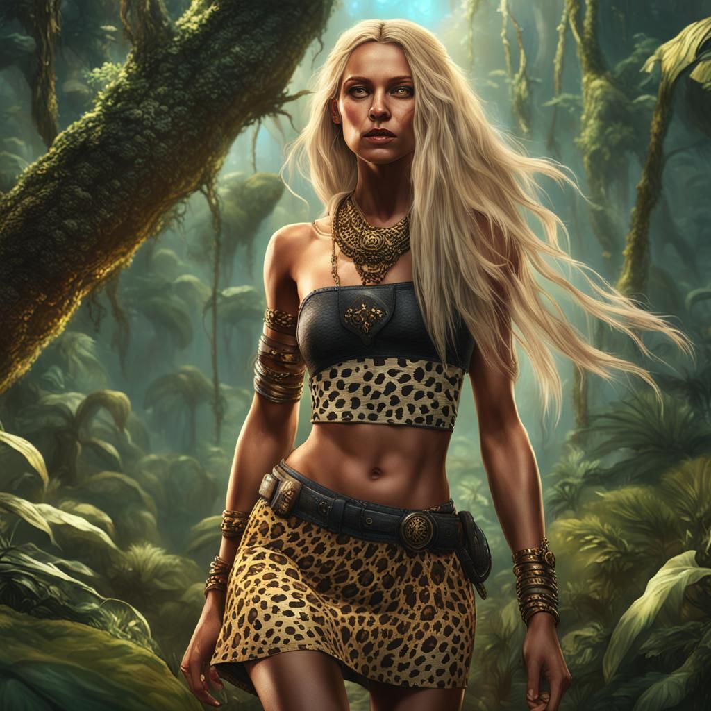 Jungle Huntress in Fantasy Concept Art
