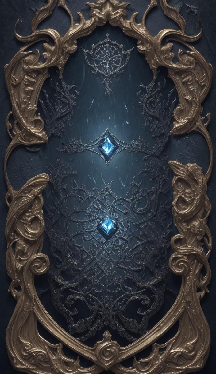 Ornate Mirror Reveals Twisted Dark Fantasy Reality