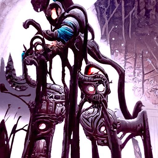 Abyss Forest Lab Ruins With Strange Creatures