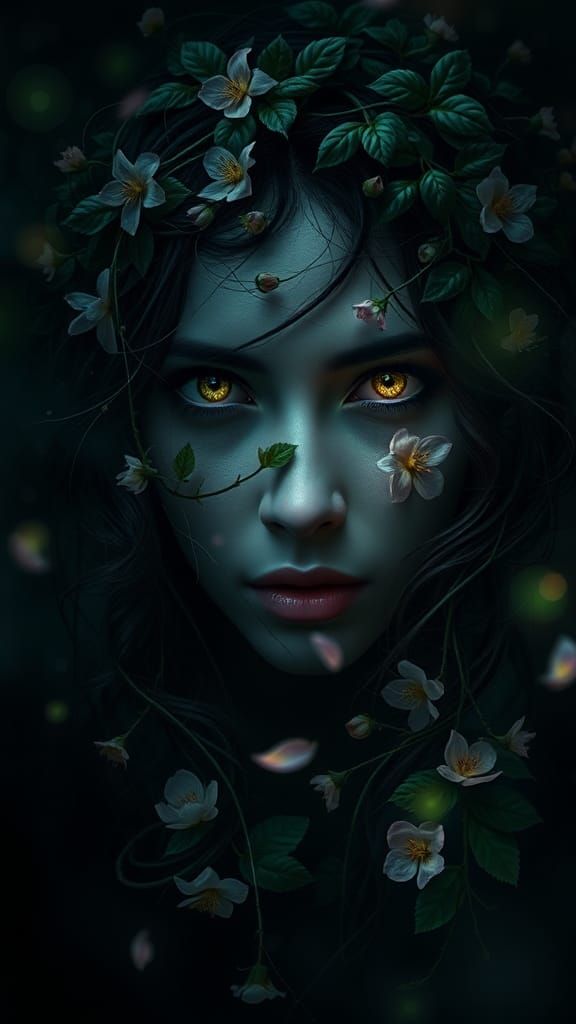 Enchanted Forest Goddess in a Digital Matte Painting