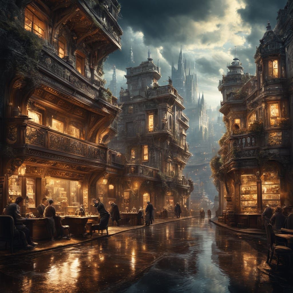 Epic Cinematic Coffee: Detailed Digital Matte Painting
