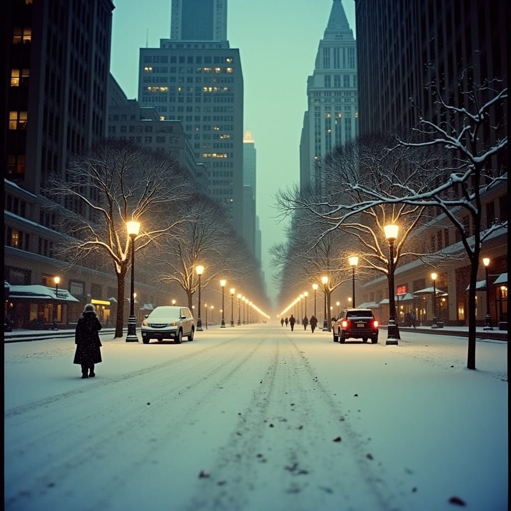 Snowy Cityscape