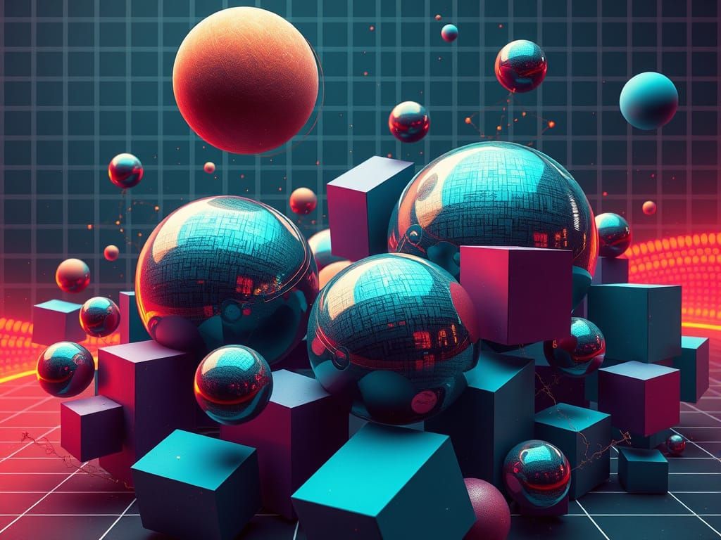 Dynamic Futuristic Cityscape with Geometric Precision and Su...