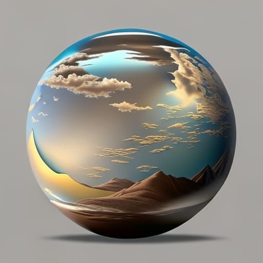 World in a Glass Sphere: Photorealistic Digital Painting