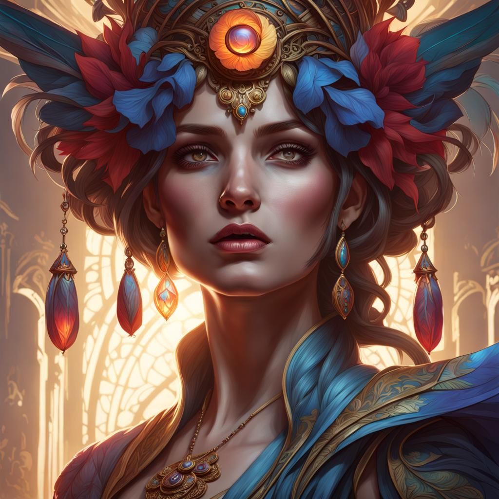 Decay Embodiment: Hyperdetailed Digital Art Portrait