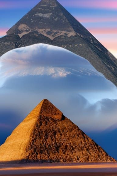 Lenticular Cloud Formation over Pyramid