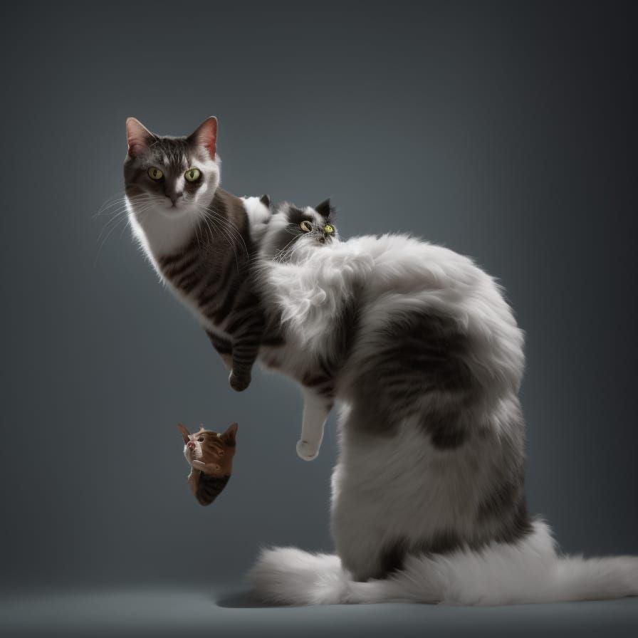 Majestic Cat King on Throne