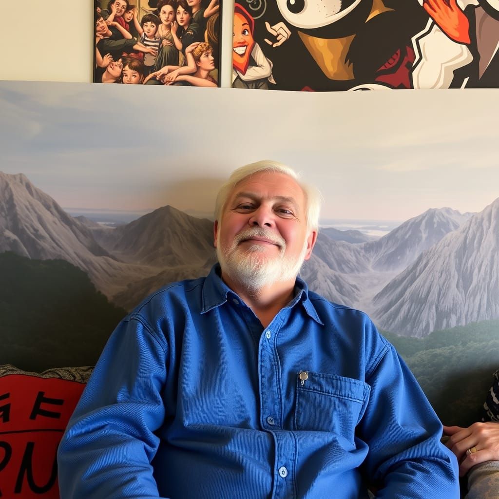 Abstract Digital Art of Merging Forms