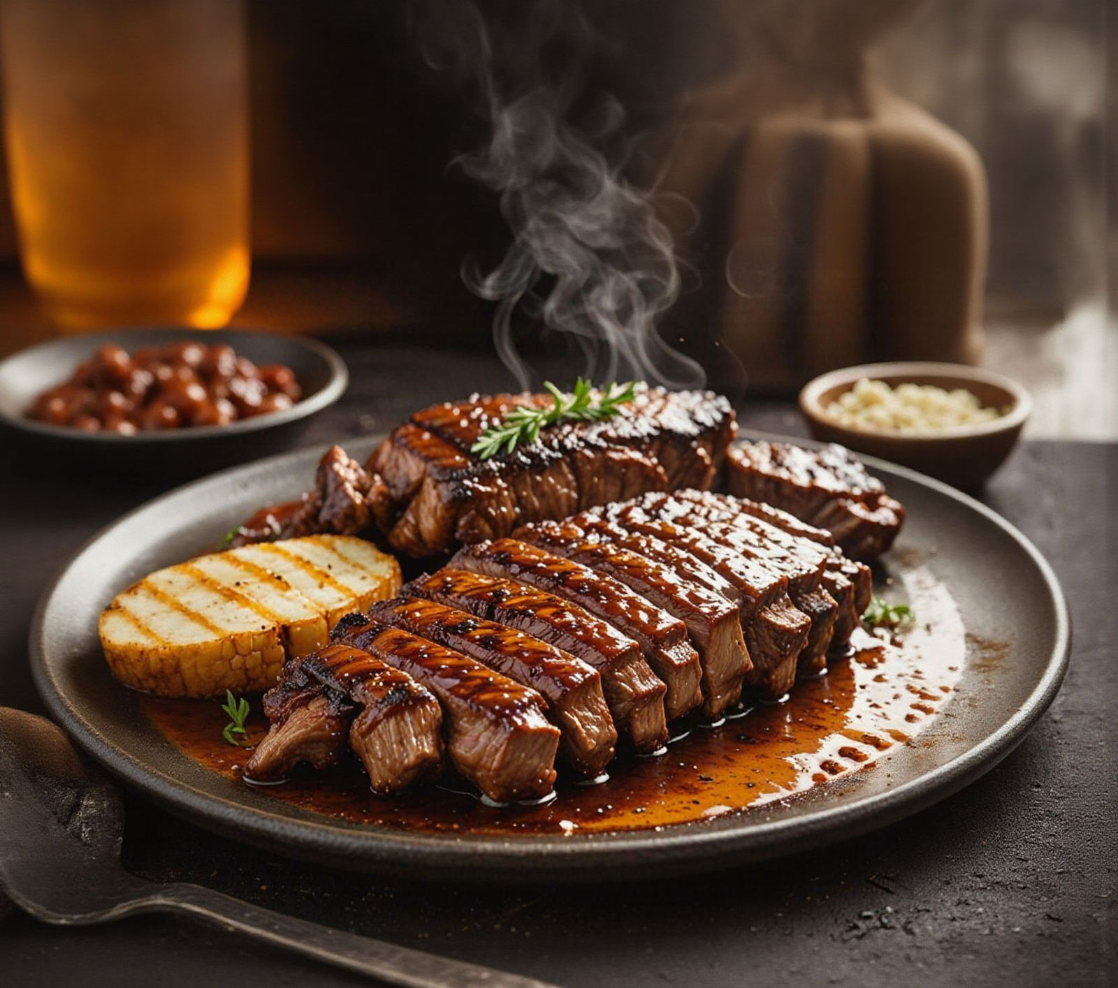 Steaming Barbecue Platter