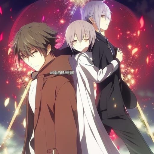 Emotional Anime Key Visual in Manga Style