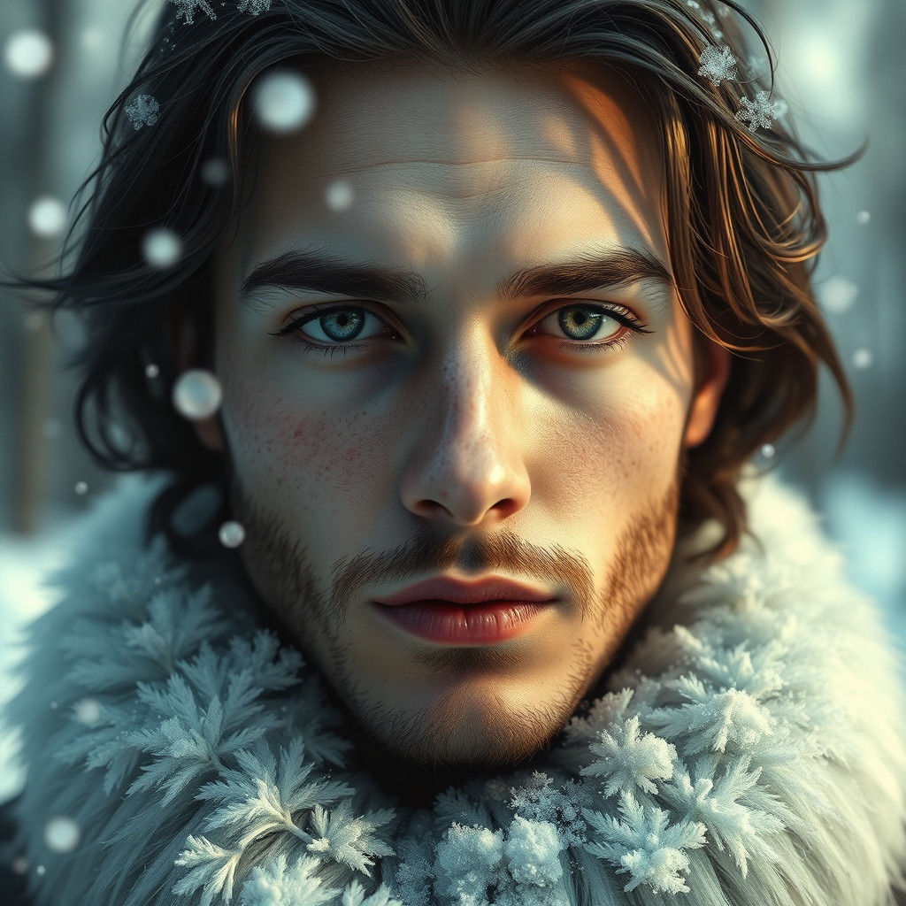 Serene January Forest Portrait in Hyperdetailed Style