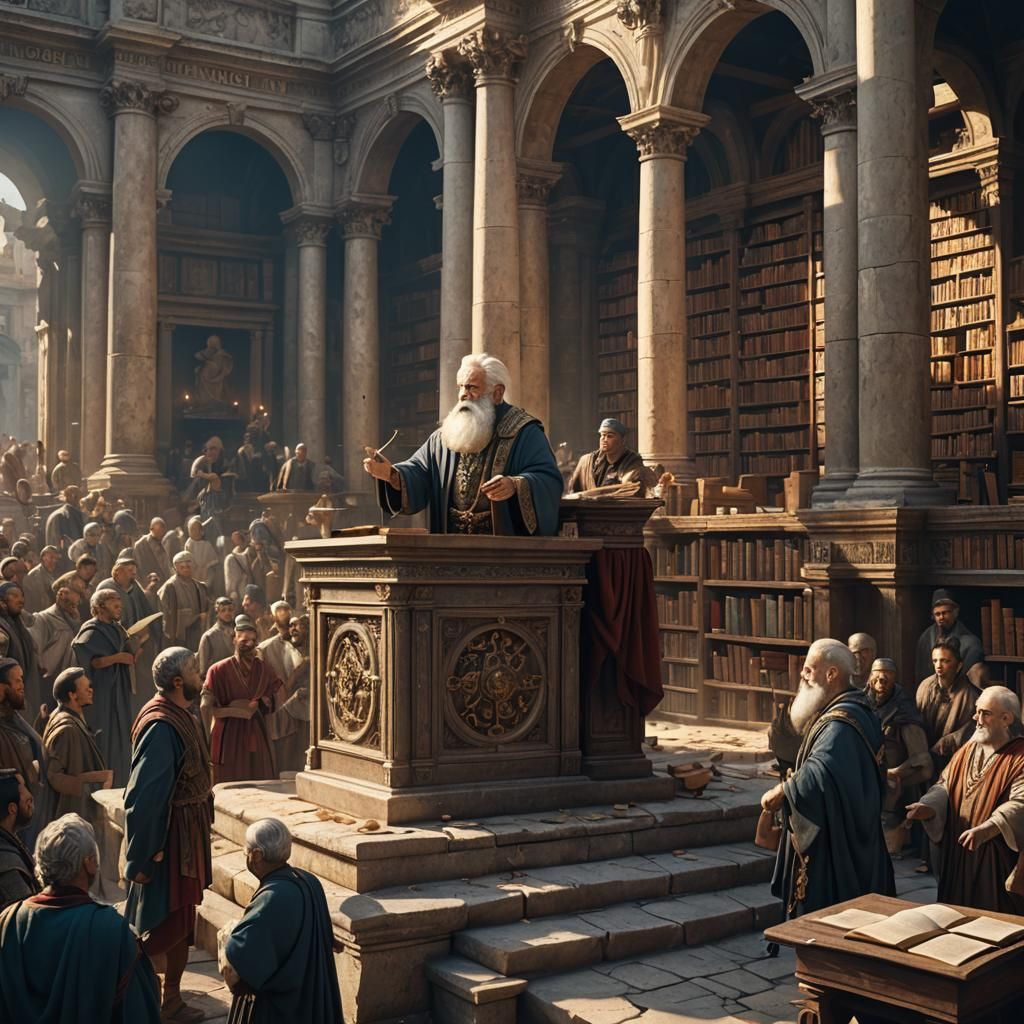 Town Crier Announces News in Ancient Rome