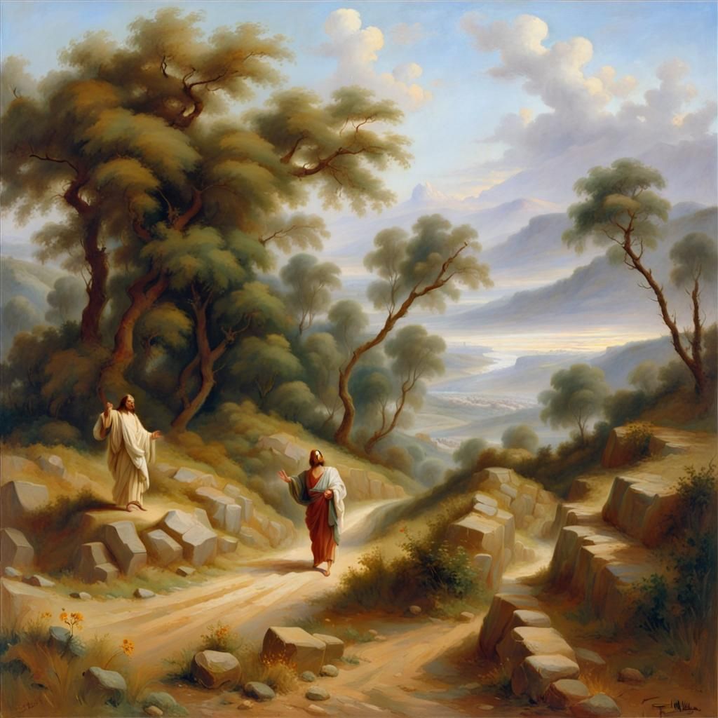 Jesus Portrait on the Road to Galilee