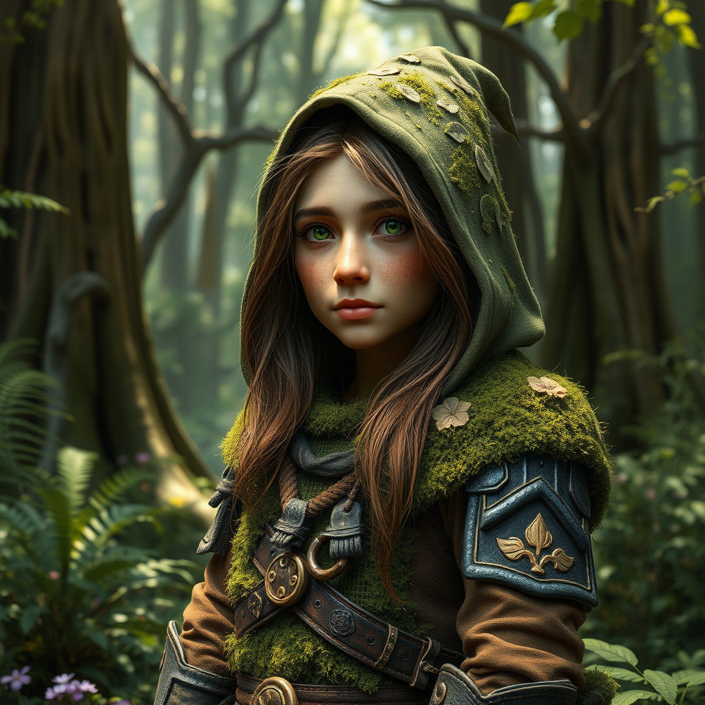 Forest Gnome in Mystical Forest: Organic Art Style