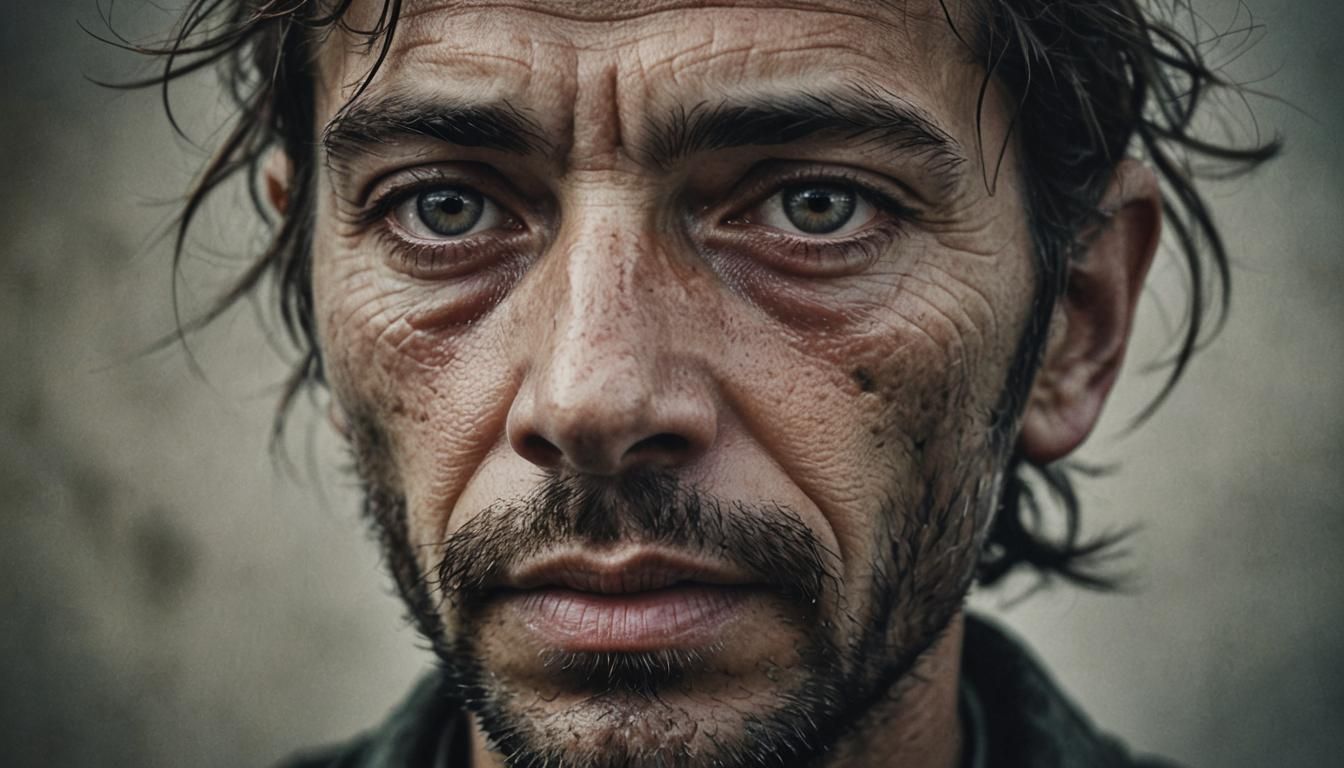 Intense Portrait in Dramatic Style