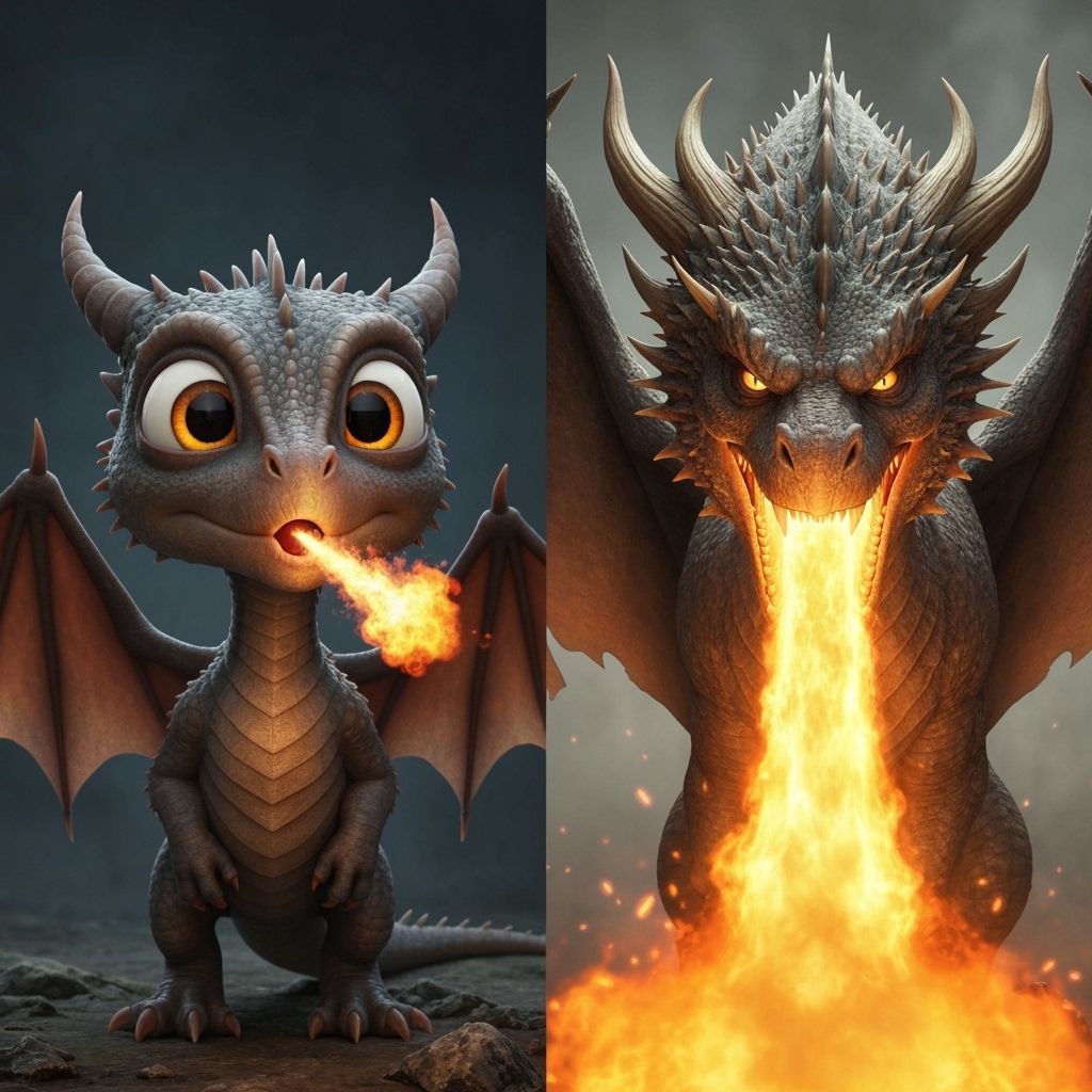 Dragon Evolution: From Playful to Powerful in 3D