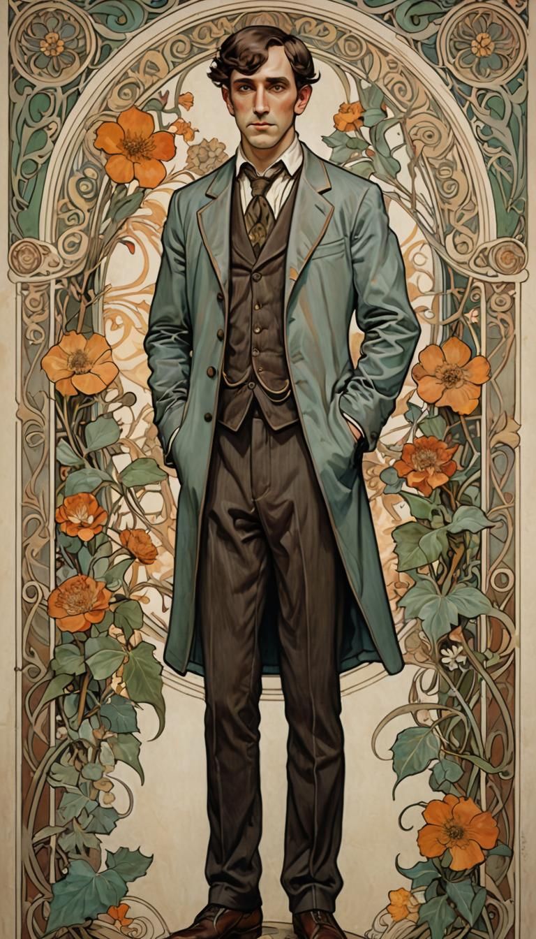 Neville Longbottom in Art Nouveau Style