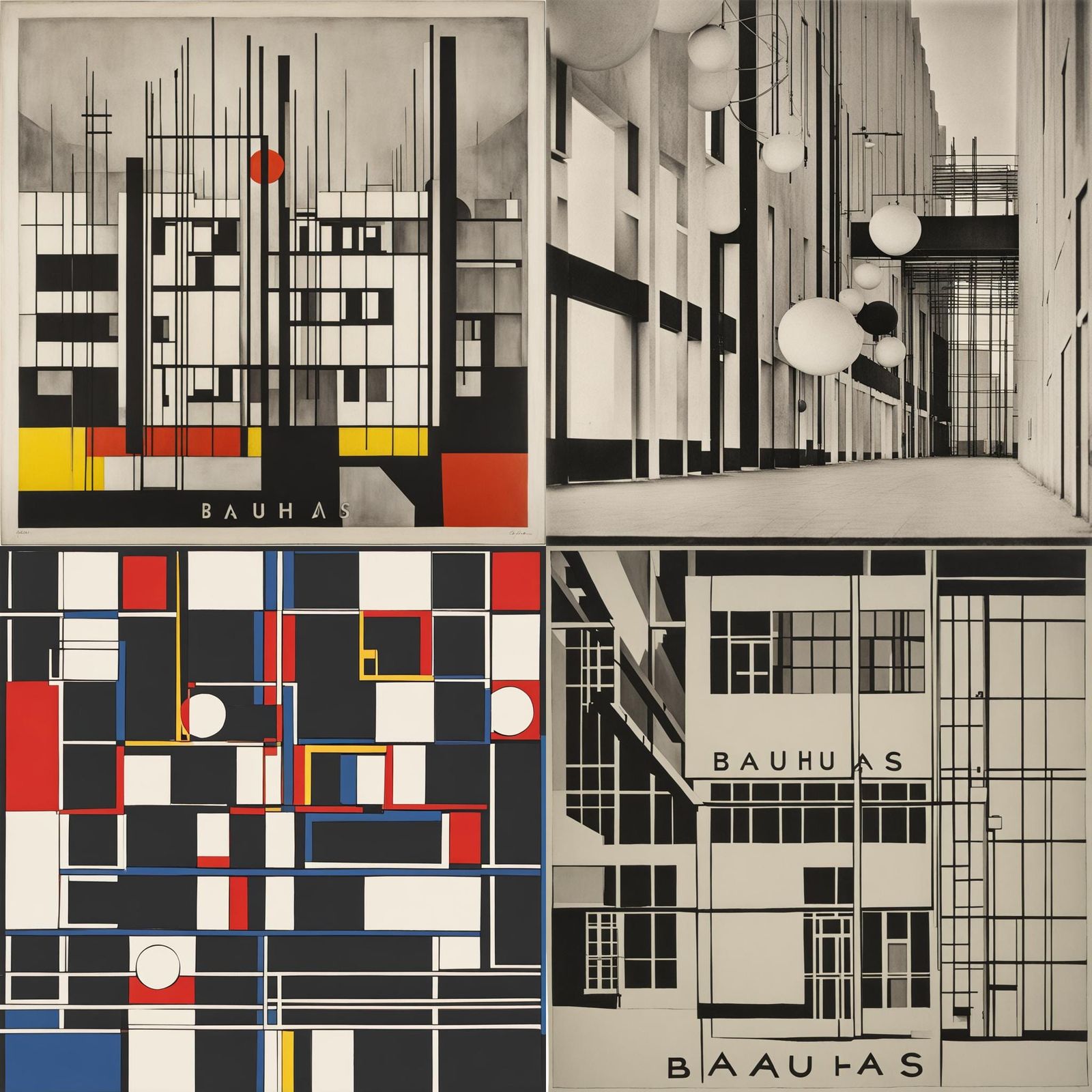 Bauhaus Inspired Geometric Composition