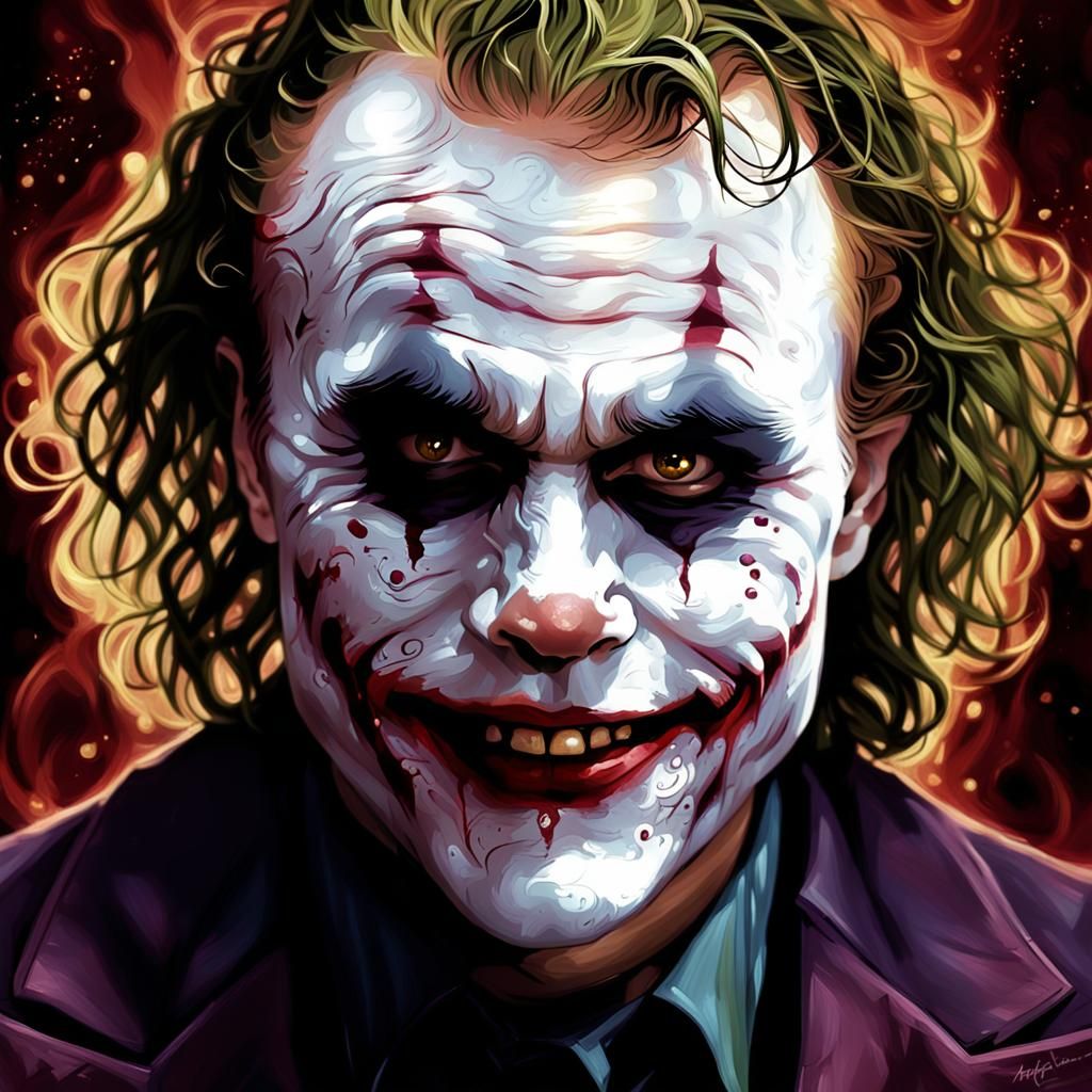Ethereal Joker Portrait in Dark Fantasy Style