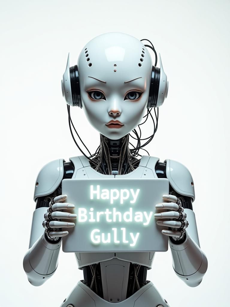 Studio Portrait of a Beautiful Android Woman