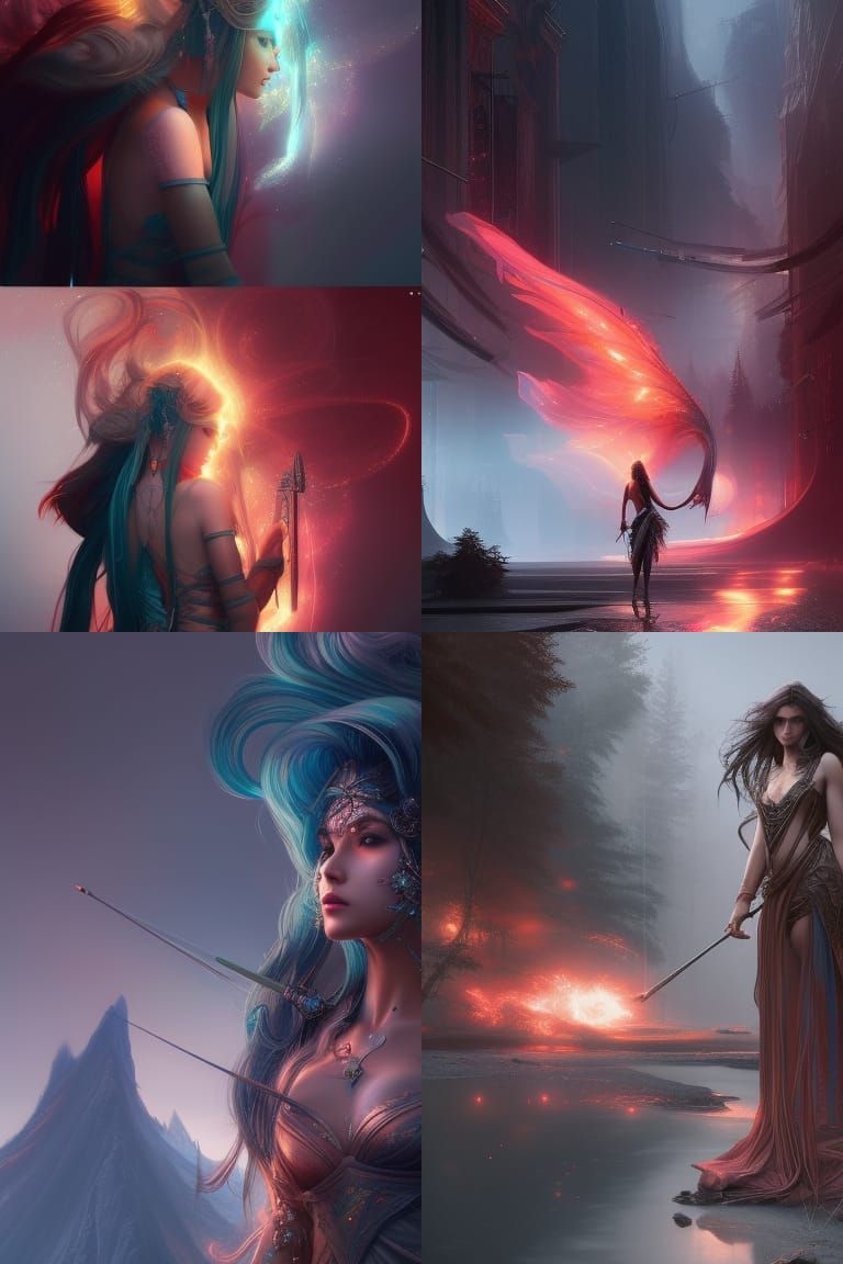 Gorgeous Mermaid Under the Sea in Digital Art Style