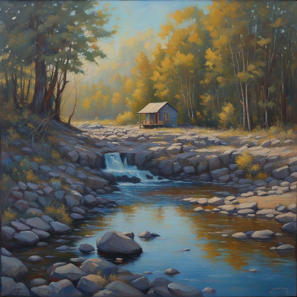 Liminal Dreamscape in Oil Painting Style