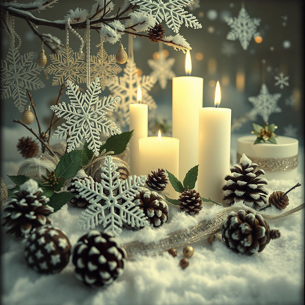 Christmas Composition in Rayograph Surrealist Style