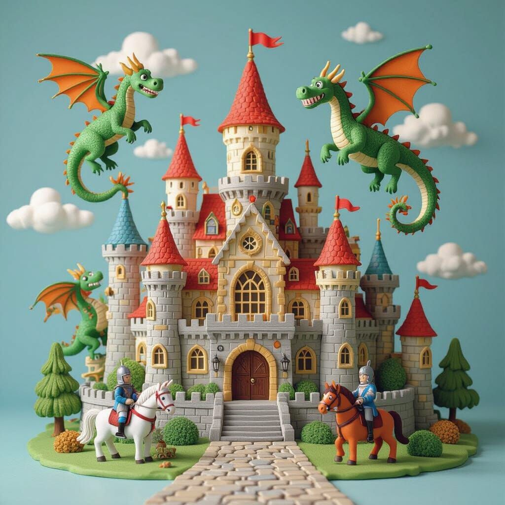 Plasticine Palace with Dragons