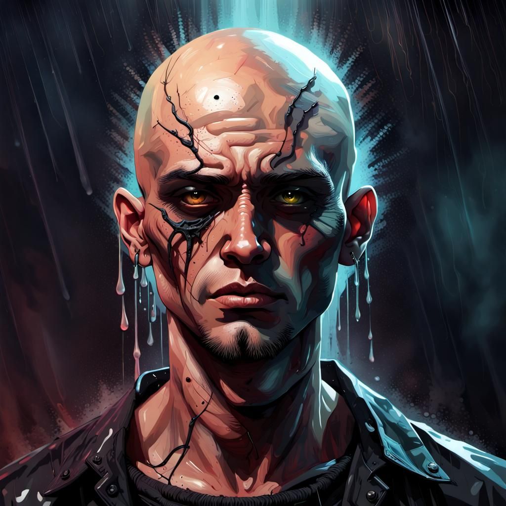 Hyperrealistic Torment: A Deadly Vision in Acid Rain