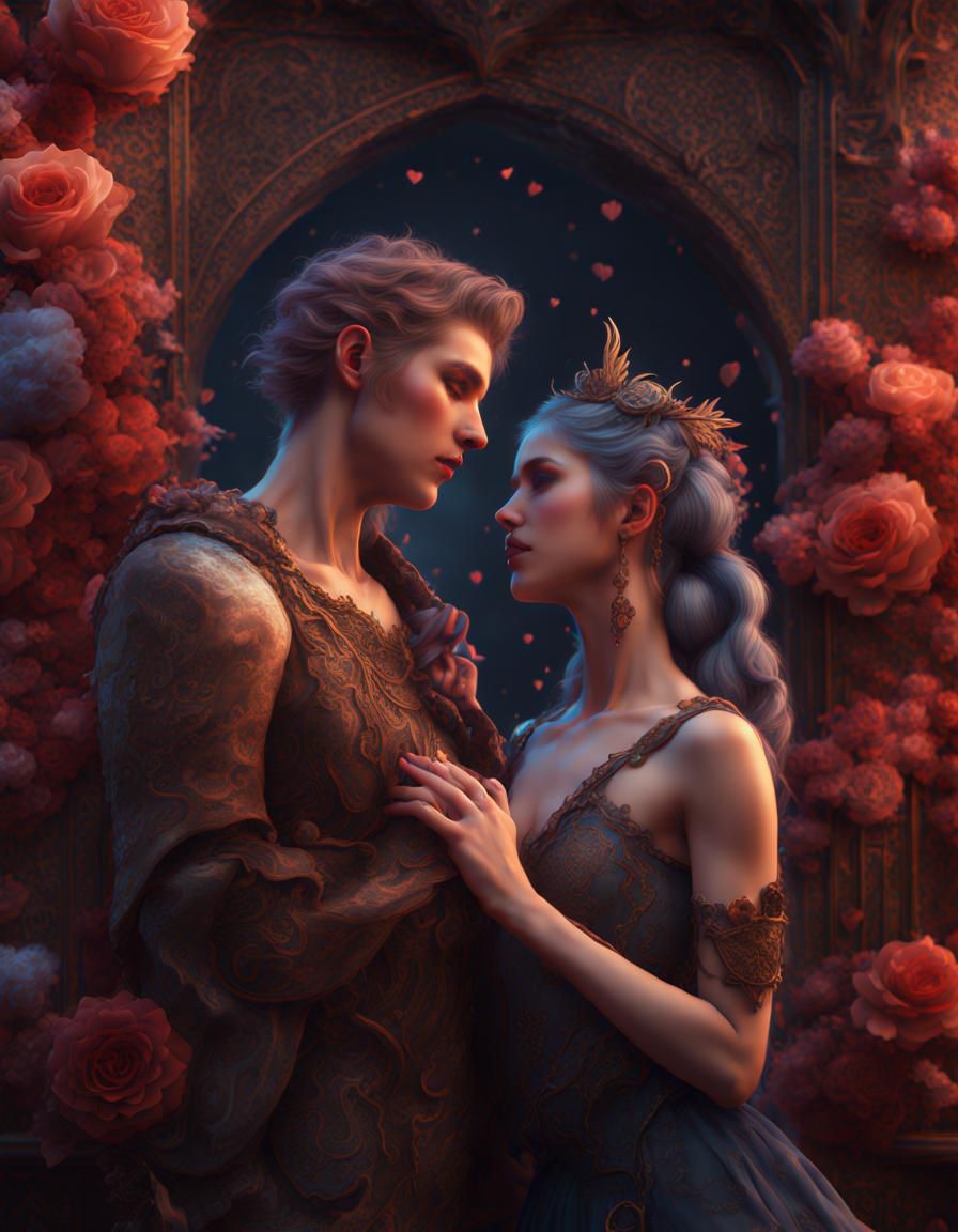 Unconditional Love Language in Detailed Matte Painting