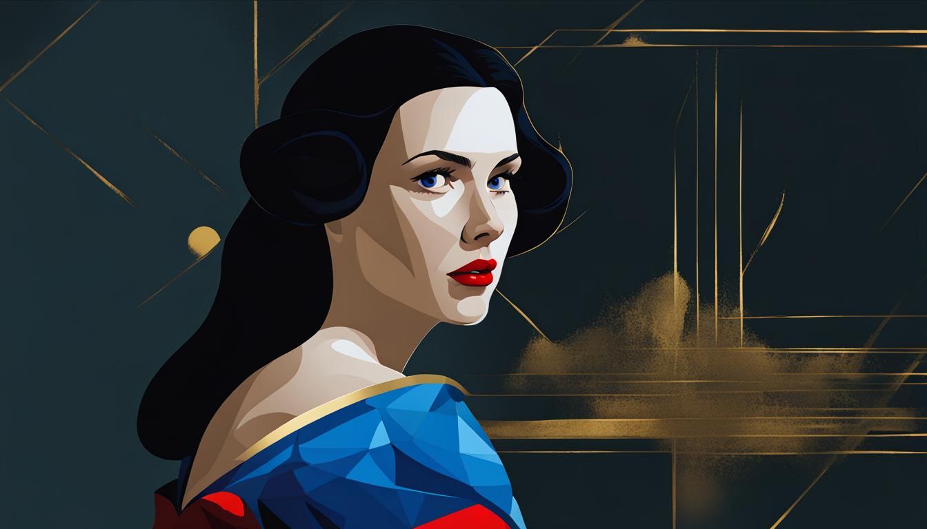 Snow White in 13th Century German Gown, Pop Art