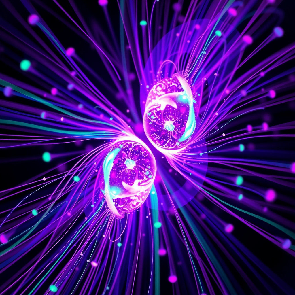 Macro Quantum Entanglement with Neon Light Spirals