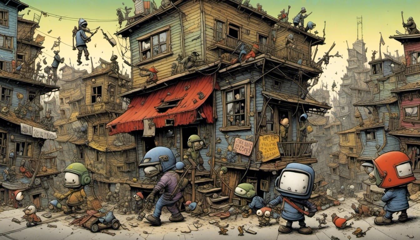 Dystopian Slum Masterpiece from the Early 2000s