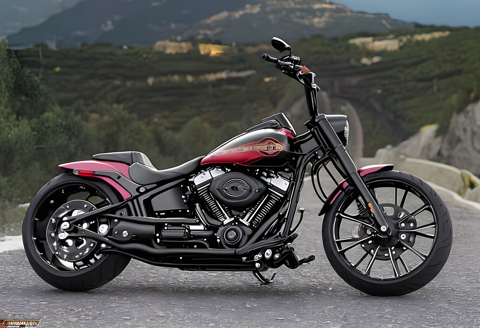 A Customized Harley-Davidson Softail Breakout 117 Called The...